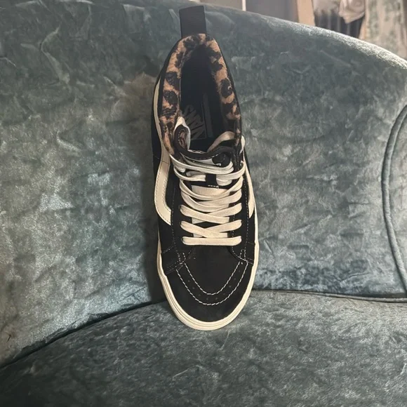 Vans Ultra Crush Leopard Lined Suede Skater High Tops Men’s 8.5 - Picture 3 of 13